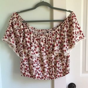 Off the shoulder crop top